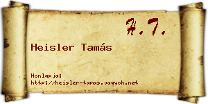 Heisler Tamás névjegykártya