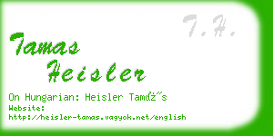 tamas heisler business card